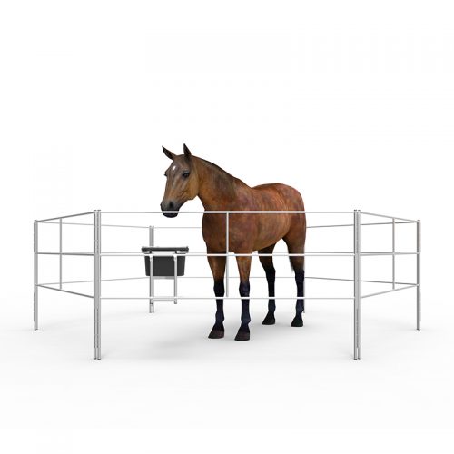 Portable Metal Aluminum White No Climb Horse Fence Panels- 7'W x 4'H