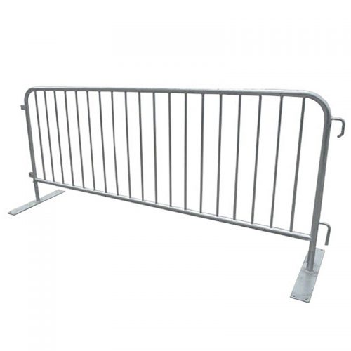 Heavy Outdoor Galvanized Steel Crowd Control Barriers with Both Flat Feet