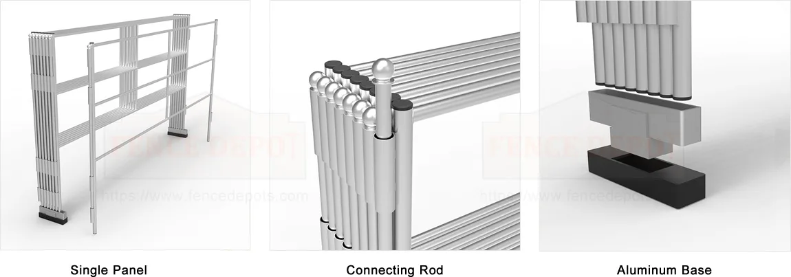 Aluminum Portable Horse Fence Panels Details 