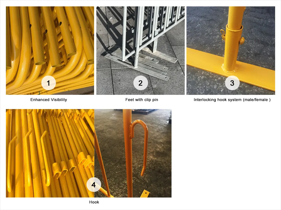 Galvanized Steel Crowd Control Barriers Detail