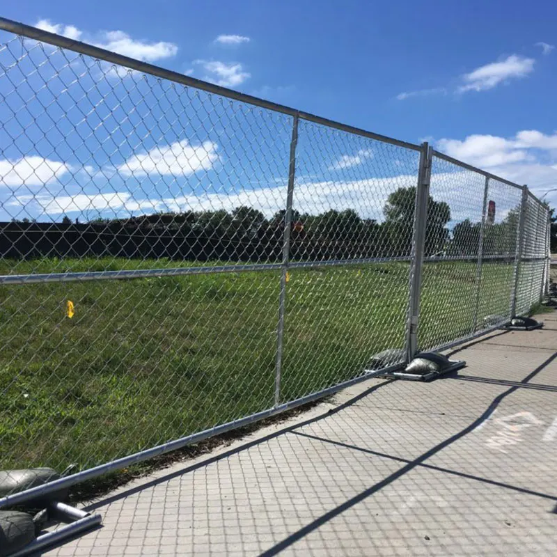 Temporary Chain Link Fence Panels Application