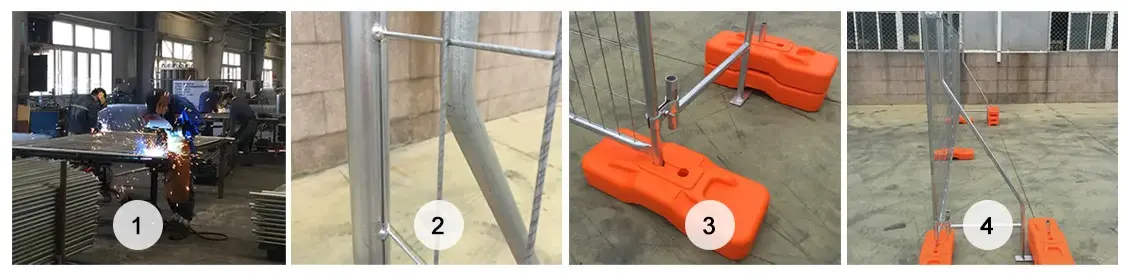 temporary mesh fencing Detail