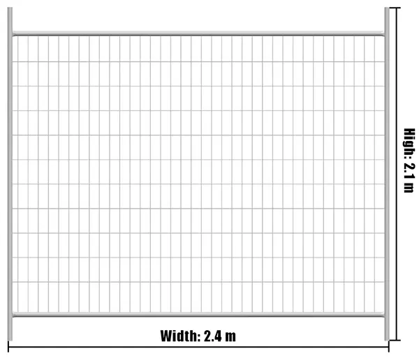 Welded Mesh Temporary Fence Panel Size