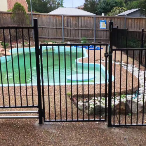 Black Aluminum Fence Pool Gate, Swimming Pool Gates