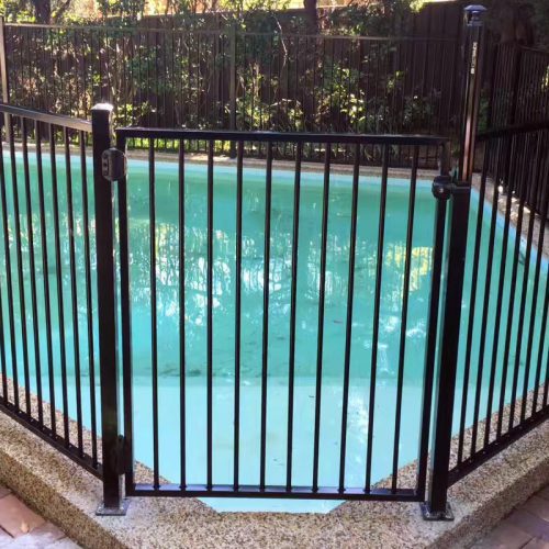 Black Aluminum Fence Pool Gate, Swimming Pool Gates