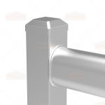 50x50mm Square Galvanized Steel Cattle Fence Post Caps