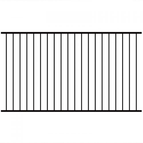 Flat Top Steel Fence 94″L- 2 Rail