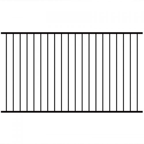 Flat Top Steel Fence 94″L- 2 Rail