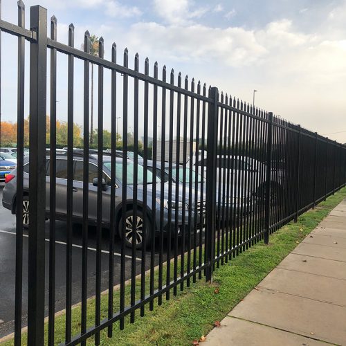 Steel Spear Top Security Fence 2400W- 2 Rail