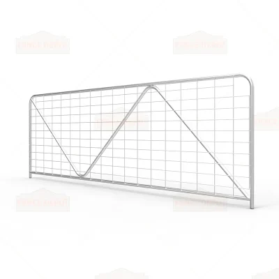 12ft N-Stay Metal Galvanized Mesh Farm Gate 3580 mm x 1170 mm 1