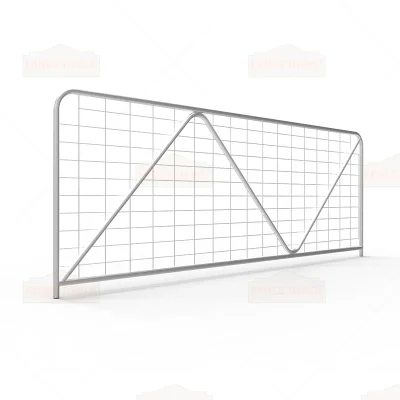 12ft N-Stay Metal Galvanized Mesh Farm Gate 3580 mm x 1170 mm 1