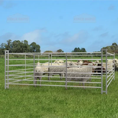 8ft 7 Railed Metal Galvanized Sheep Hurdle Fence Application