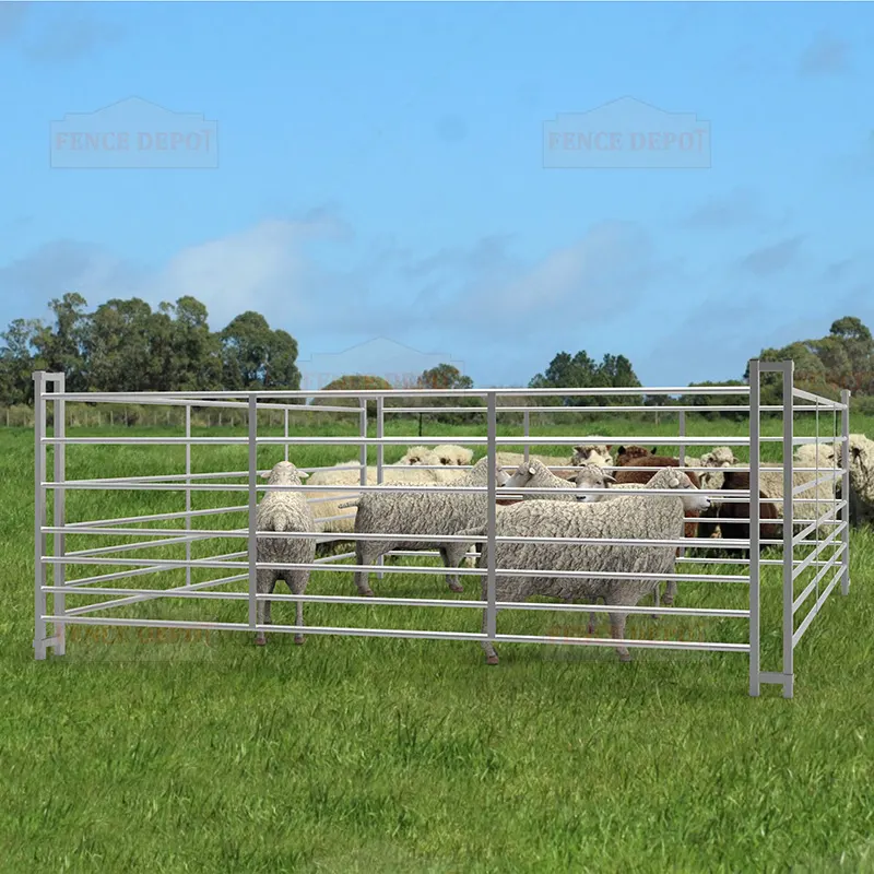 8ft 7 Railed Metal Galvanized Sheep Hurdle Fence Application