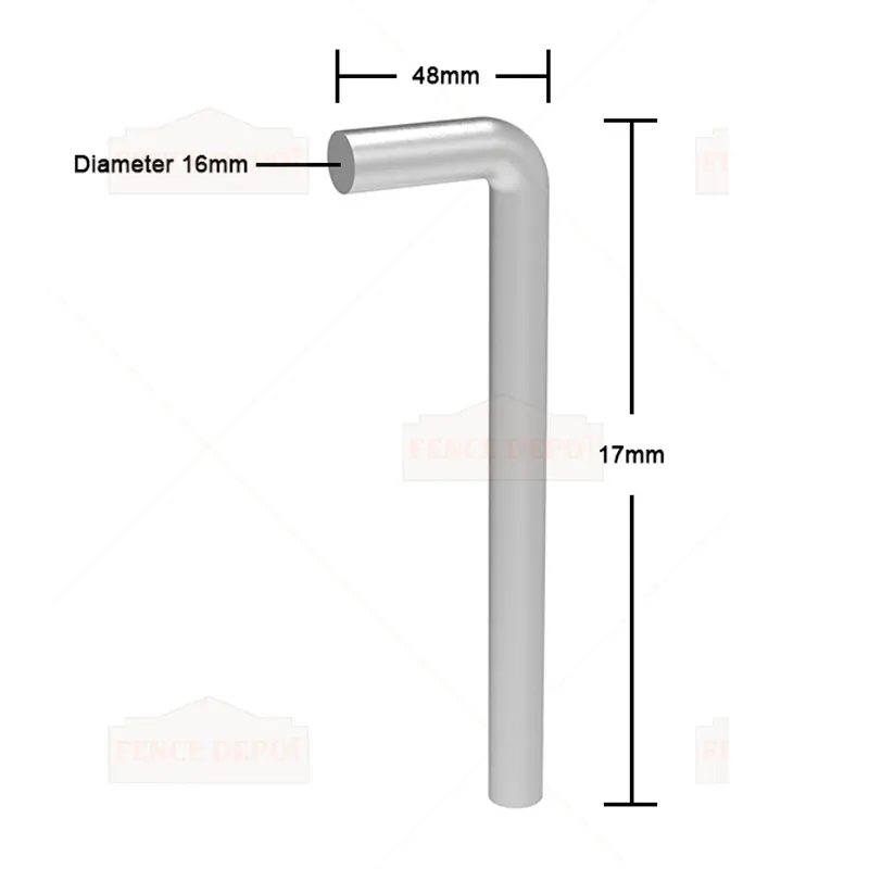 Cattle Fence Panel Drop Pins Size