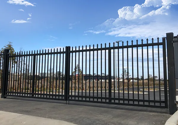 Double Swing Steel Gate in the Factory