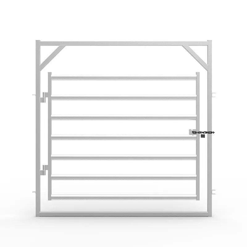 Galvanized Steel Rail Cattle Fence Gate