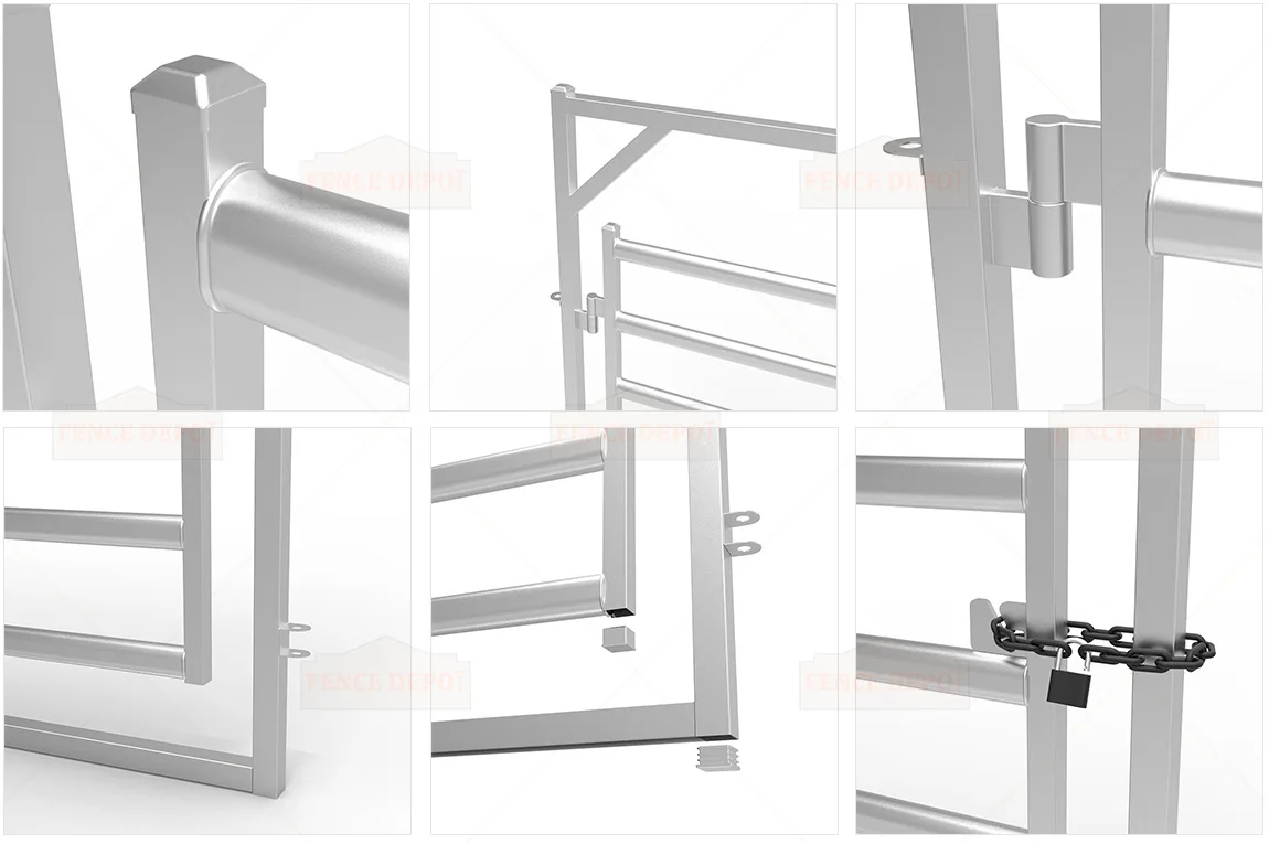 Rail Cattle Fence Gate Details