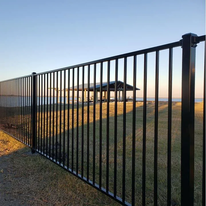 STEEL FLAT TOP FENCE APPLICATION