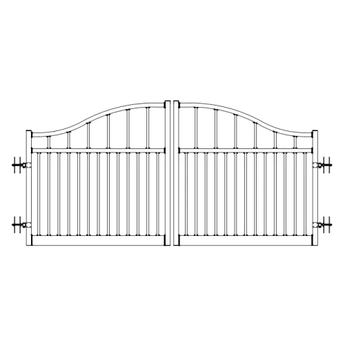aluminum arched gate style
