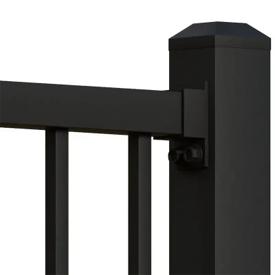 metal flat top square tube fence detail