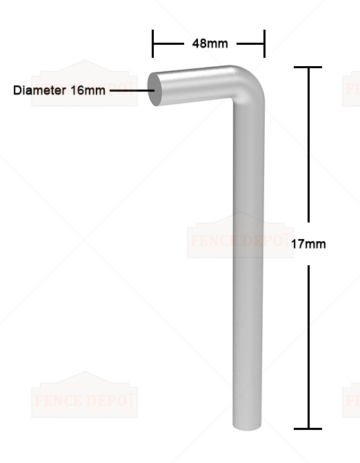 Cattle Fence Panel Drop Pin Product Size