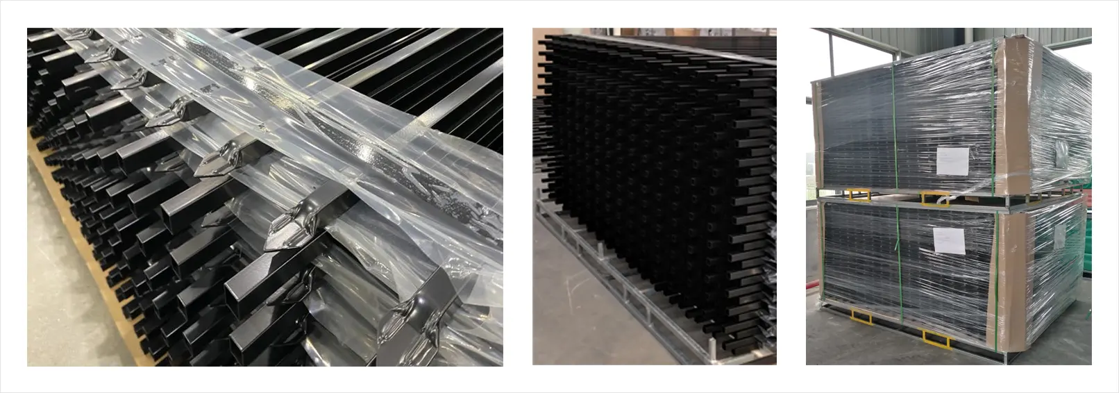 spear top aluminum fence packing and shipping