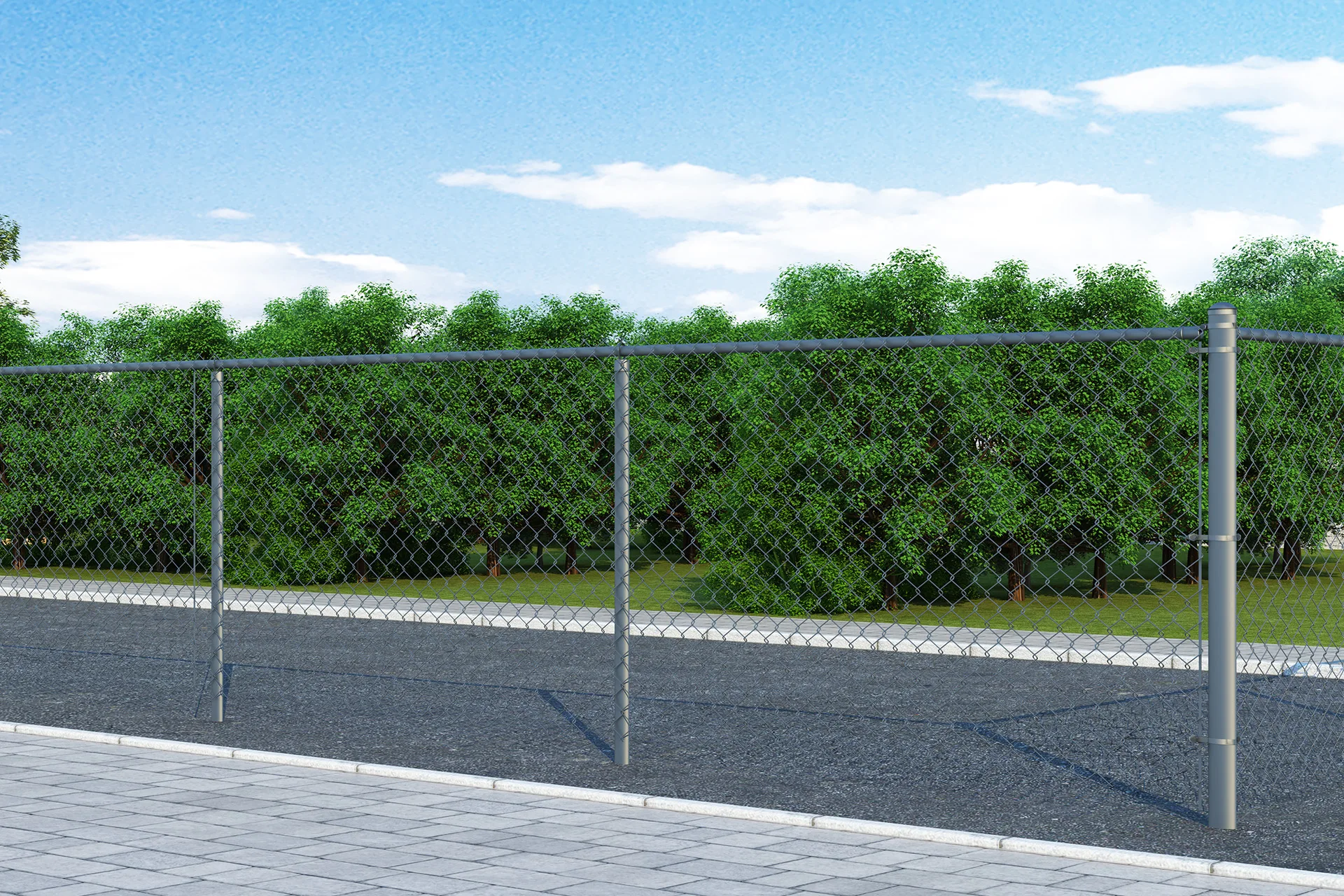 Chain Wire Security Fencing Application