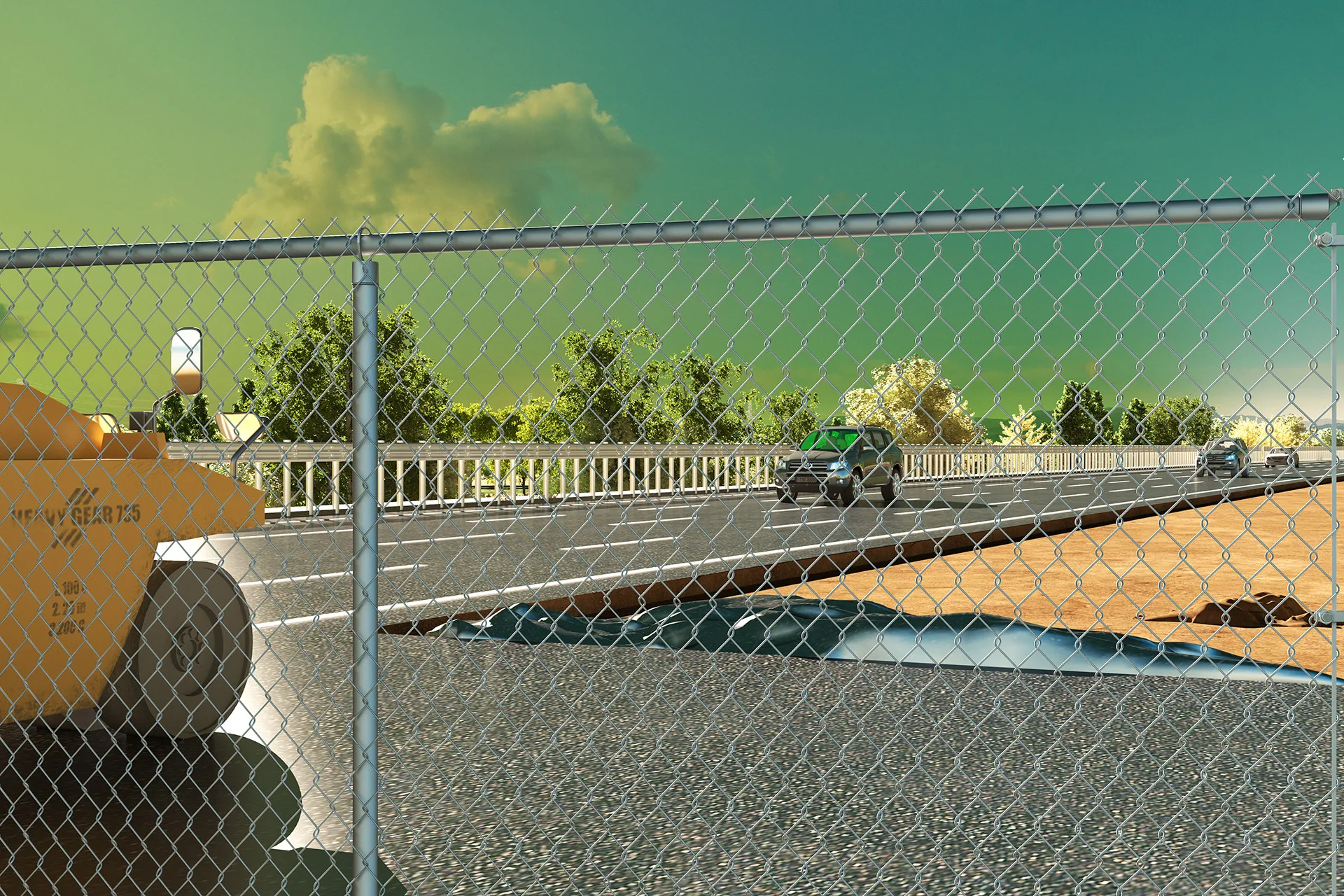 Chain Wire Security Fencing Application