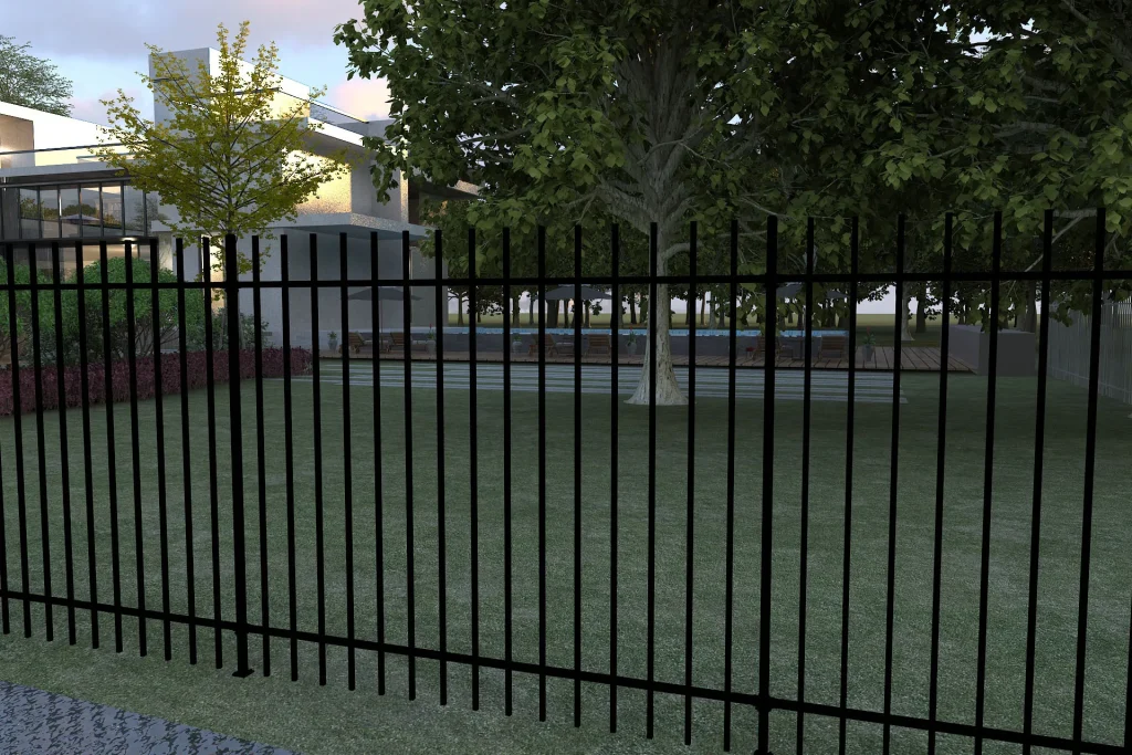 steel extended top fence