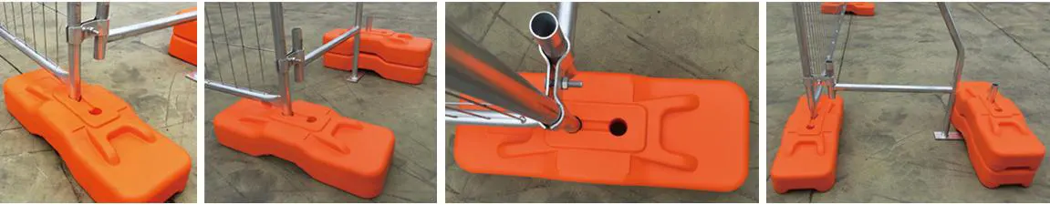 Temporary Fence Post Base Details
