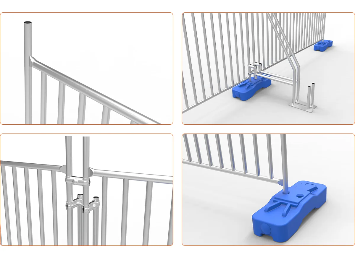 Temporary pool fence details