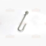 Ring Through Post Gudgeon - 130mm Return - Galvanised