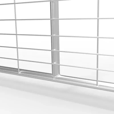 6ft I-Stay Metal Galvanized Gradient Mesh Gate Detail 