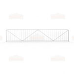 20ft W-Stay Metal Gradient Mesh Infill Farm Gate