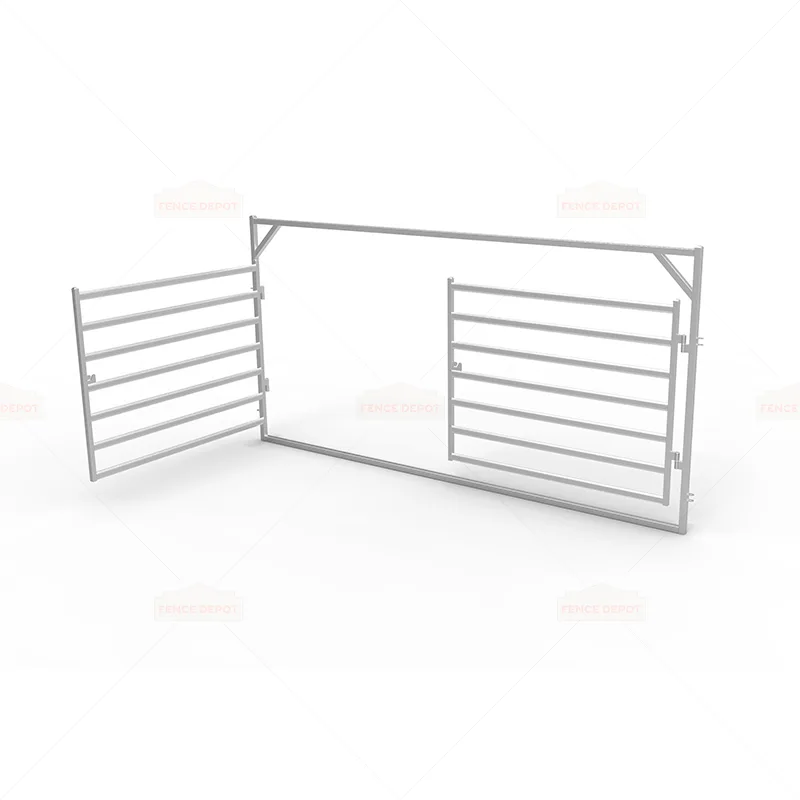 Cattle Rail Double Gates In Frame 4450mm（17.5ft）x 2200mm（7.2ft）