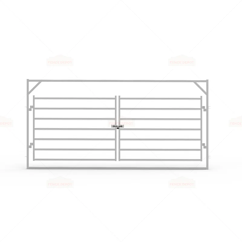 Cattle Rail Double Gates In Frame 4450mm（17.5ft）x 2200mm（7.2ft）