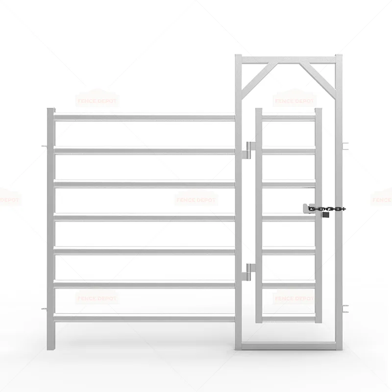 Cattle Rail Manway Fence Panels 2200mm（7.2ft）x 2200mm（7.2ft）