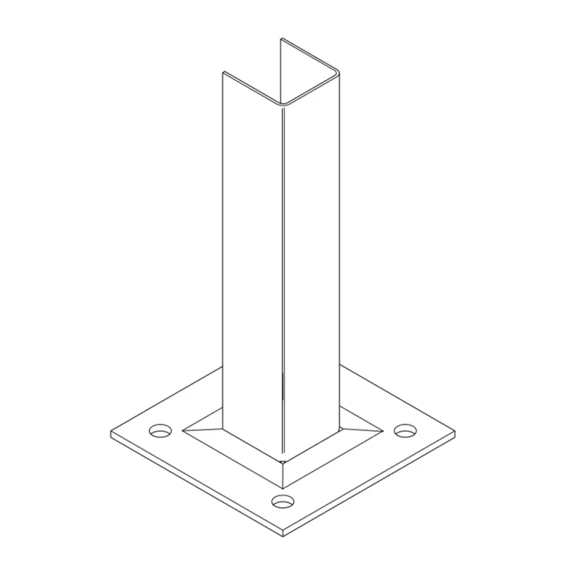 Fence Post Internal Flange Base Plate