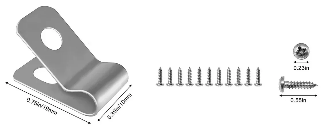 Fence wire clips Product Size