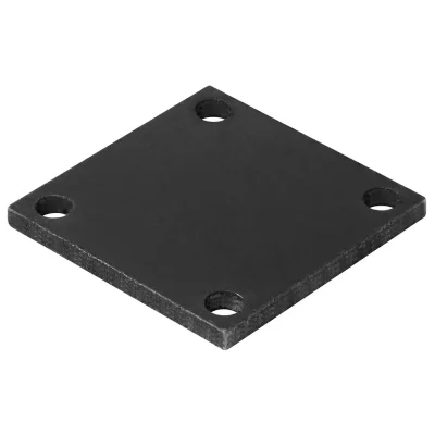 Black Square Weldable Floor Flange Base Plate