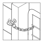 Concrete Post Ring Chain Latch