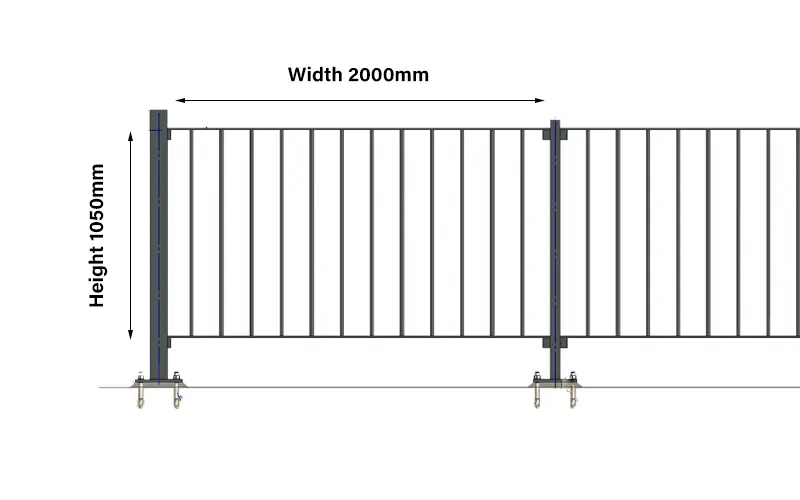 RMS Pedestrian Fencing Detail