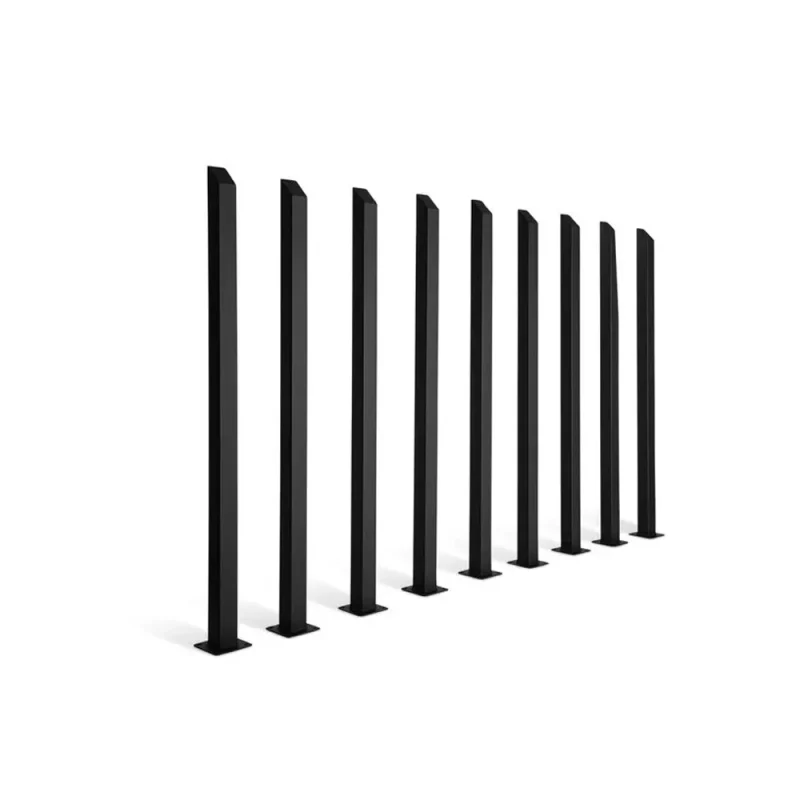 Black Aluminum Flanged Post Detail