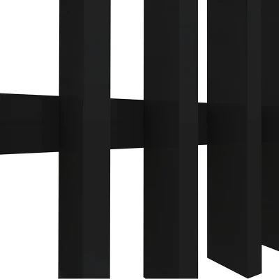 Black Aluminum Vertical Blade Fencing Detail