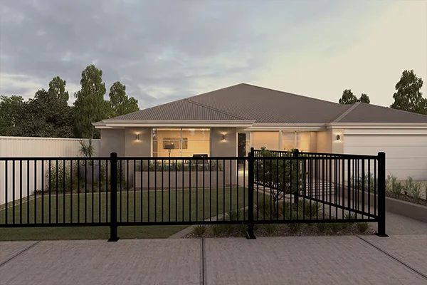 Flat Top Ornamental Aluminum fence 
