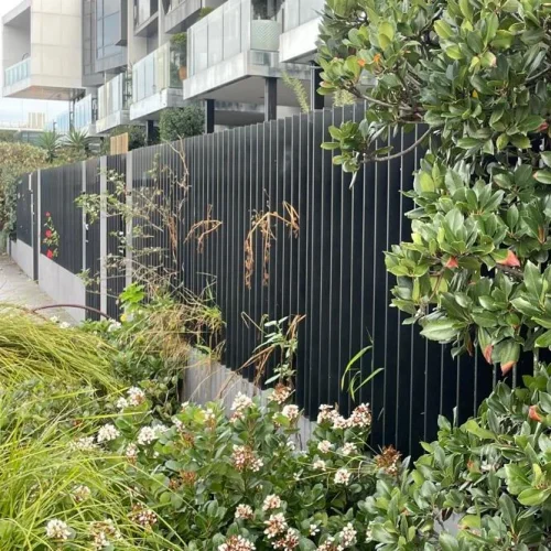 Metal Vertical Blade Fence Panel