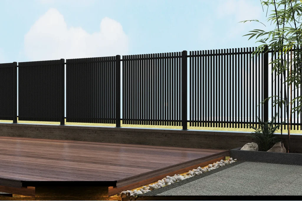 Metal Vertical Blade Fence Panel in Balcony & Terrace Railings
