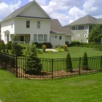 Steel Flat Top Rackable Fence Application