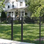 Steel Ring Top Gate in courtyard