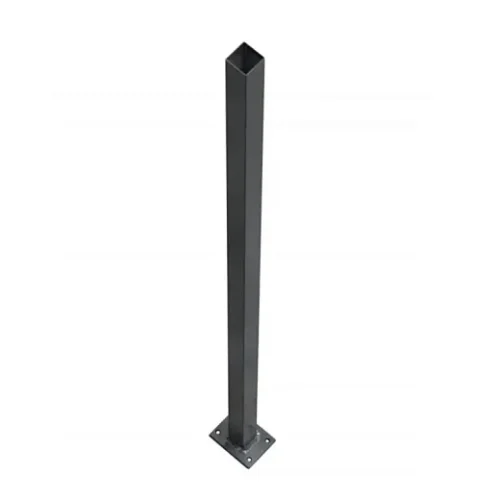 Black Metal Flanged Post